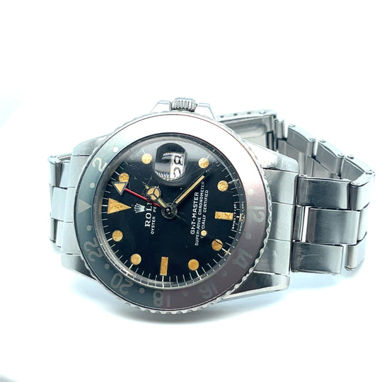 1973 Rolex GMT-Master 1675 'Ghost Pepsi' Stainless Steel Black Dial