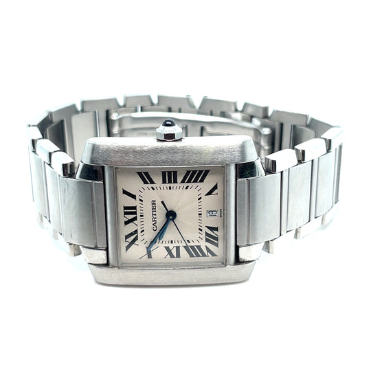 Cartier Tank Francaise 2302 Stainless Steel Silver-White Dial Automatic