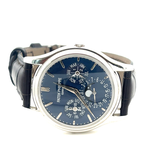 2013 Patek Philippe Grand Complications 5140P-001 Perpetual Calendar Moon Phase Platinum Blue Dial