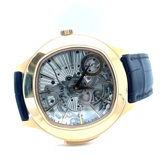 Piaget Black Tie Emperador G0A38019 Cushion Ultra-Thin Minute Repeater Rose Gold Skeleton Dial Rare