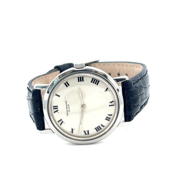 1960's Patek Philippe Calatrava 3509 Stainless Steel Silver-White Dial Rare