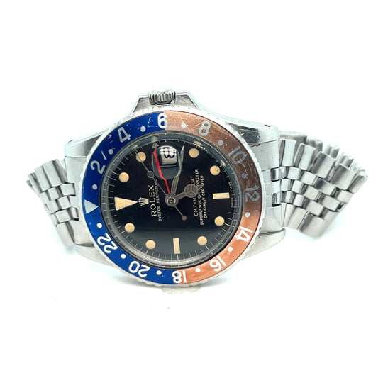 1966 Rolex GMT-Master 1675 'Pepsi' Stainless Steel Glossy Gilt Dial Jubilee