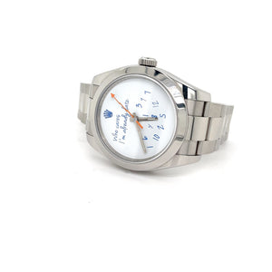 Exclusive 41mm Rolex Datejust "Who cares I'm already late" custom dial blue font