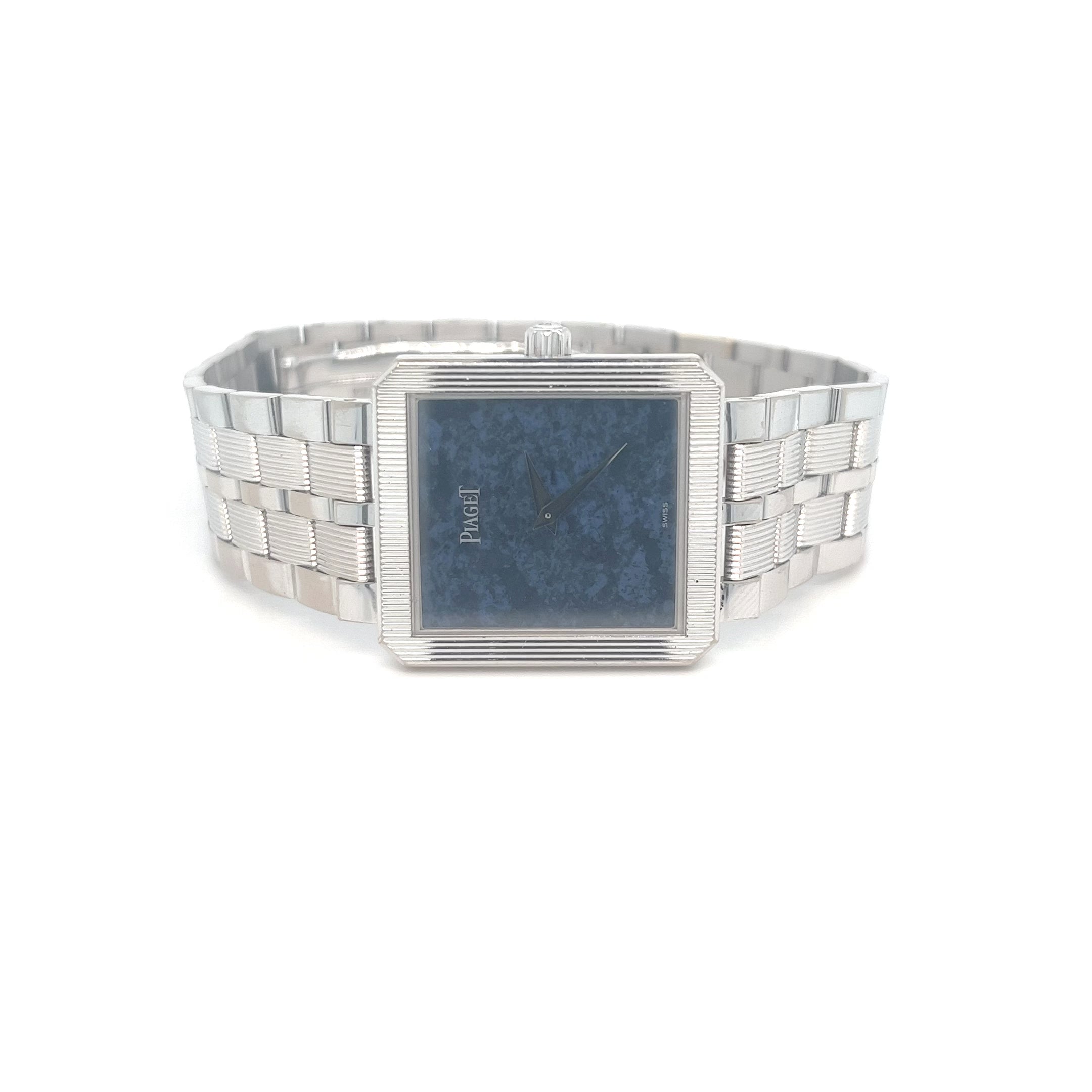 18kt White Gold Piaget Reference 84154 Sodalite Dial – Glenn 18kt White Gold Piaget Reference 84154 Sodalite Dial – Glenn