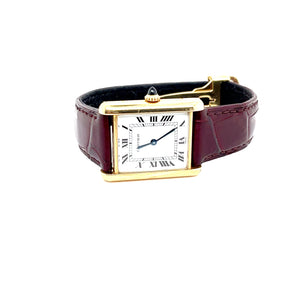 1978 Cartier Paris 18kt Gold Tank Watch Large