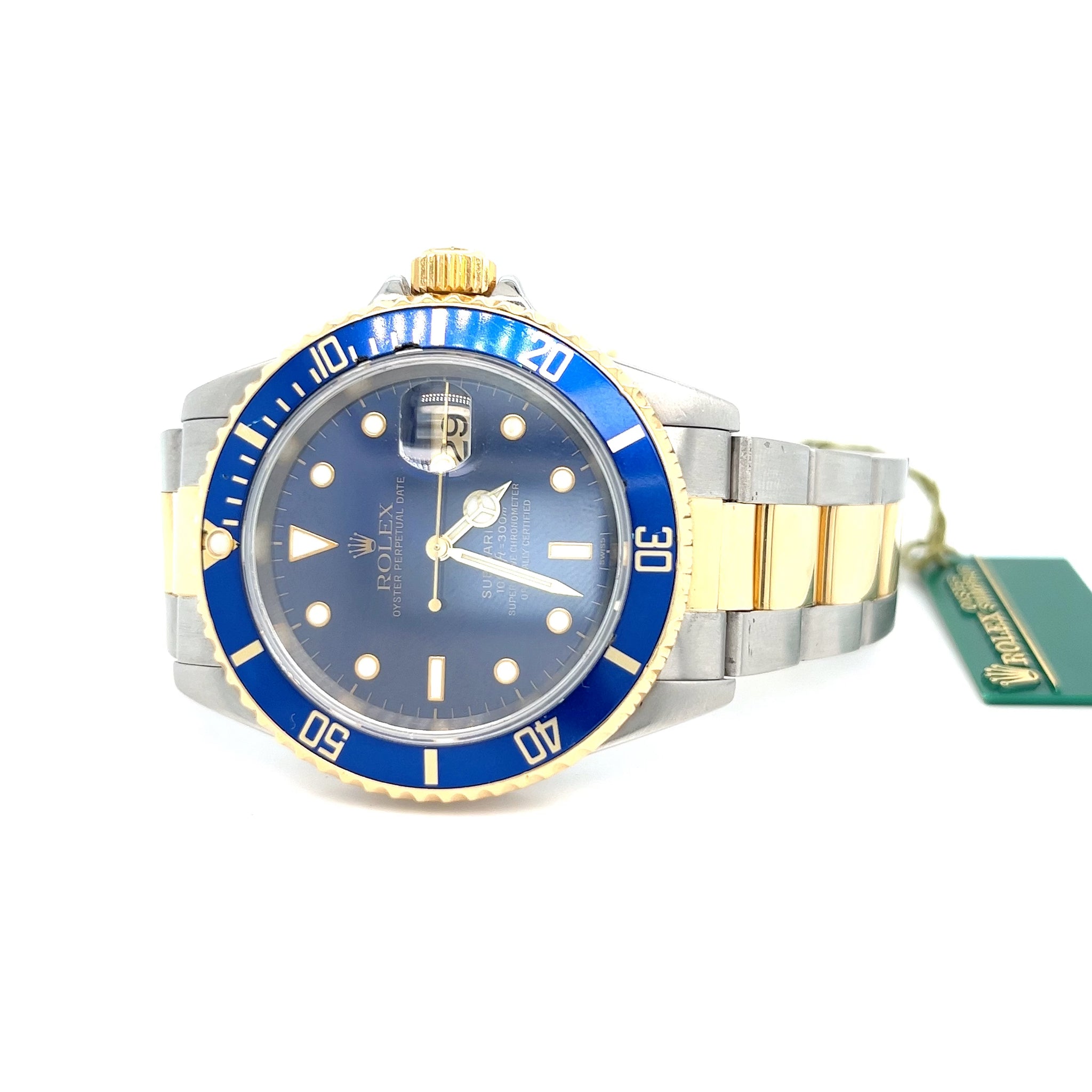 1997 Rolex Two-Tone Submariner Ref 16613 Complete Open Certificate