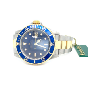 1997 Rolex Two-Tone Submariner Ref 16613 Complete Open Certificate