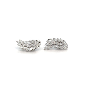 18kt White Gold Ear Climber Earrings