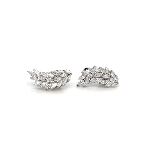 18kt White Gold Ear Climber Earrings