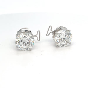 8.16 cttw Diamond 18kt White Gold Studs