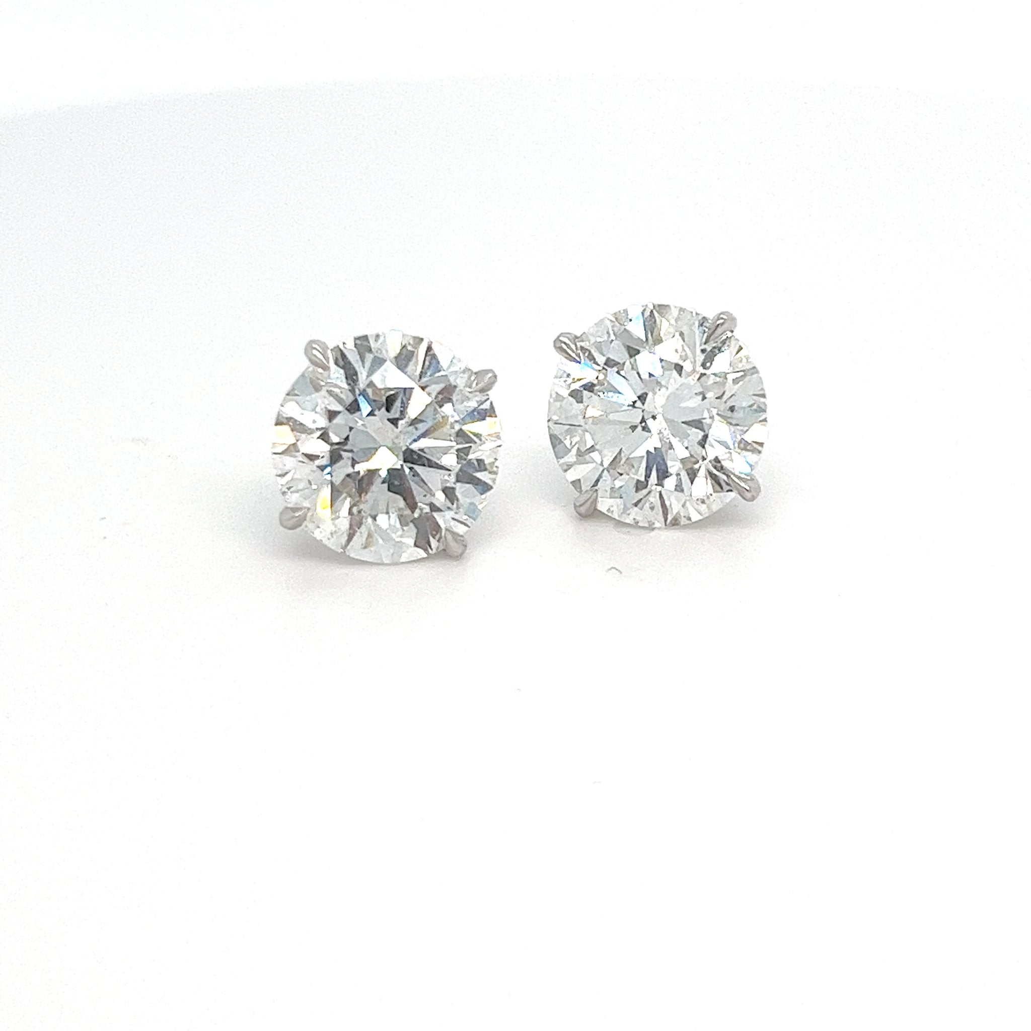 8.16 cttw Diamond 18kt White Gold Studs