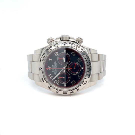 2008-2009 18kt White Gold Rolex Daytona ref 116509 Black Racing Dial