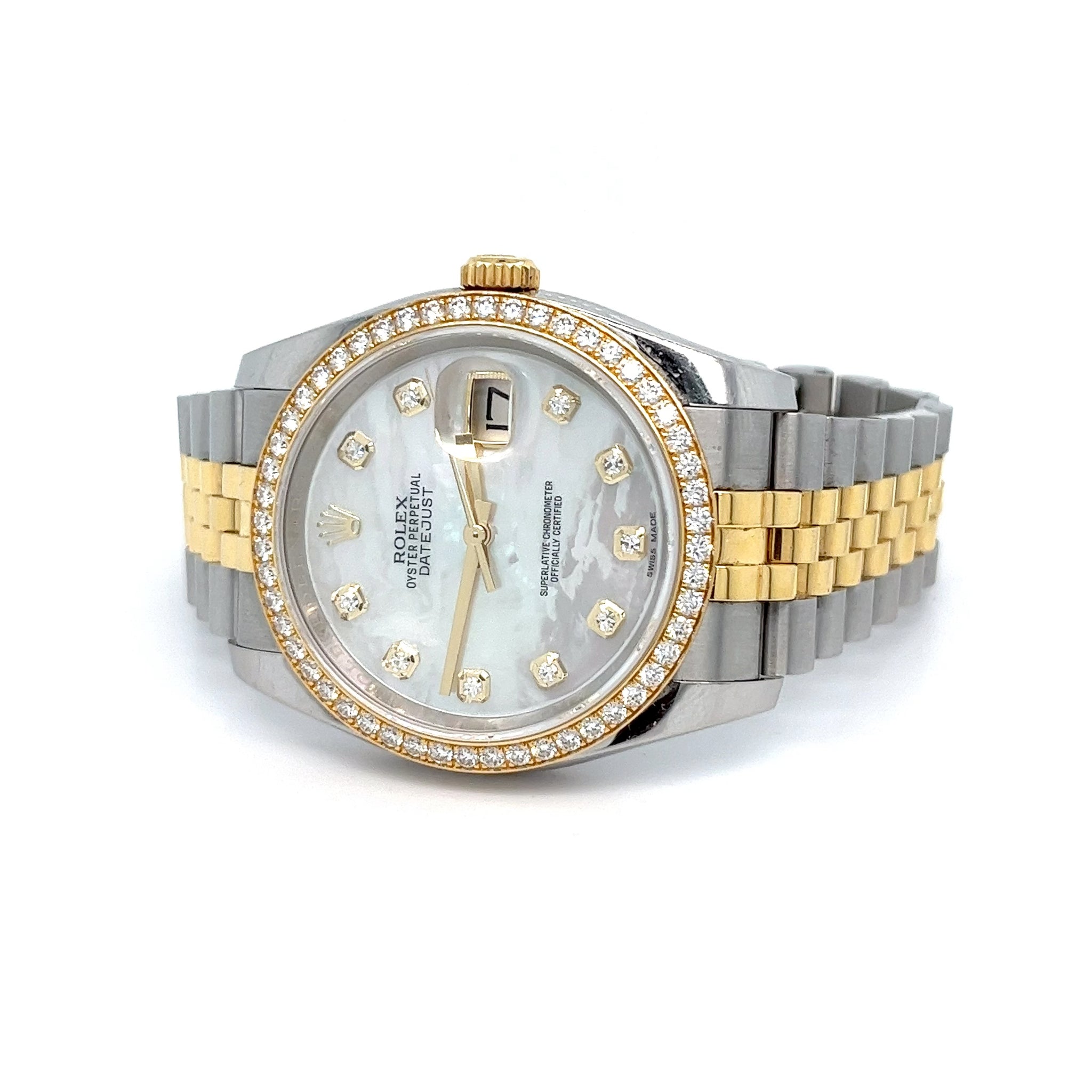 Rolex Two-Tone Datejust Factory Diamonds 36mm Ref 116243