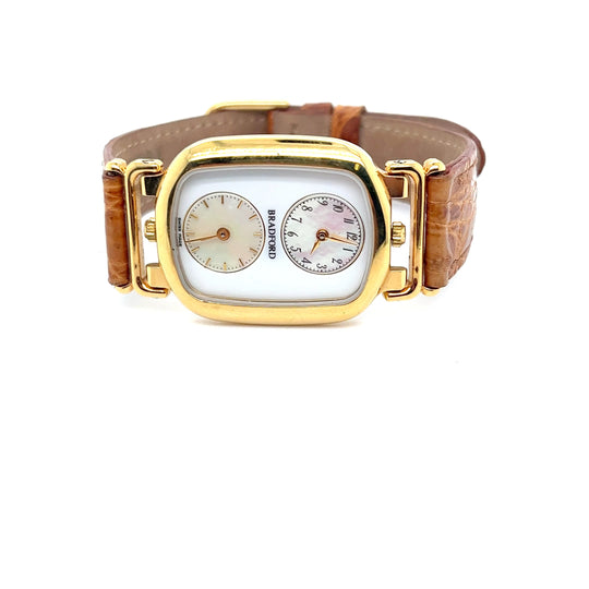 Glenn Bradford Mother of Pearl Dual Time Zone Watch
