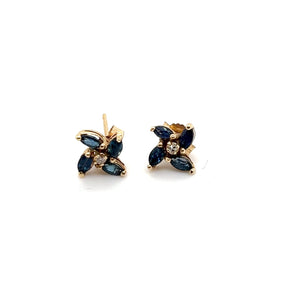 14kt Gold Pinwheel Mini Studs