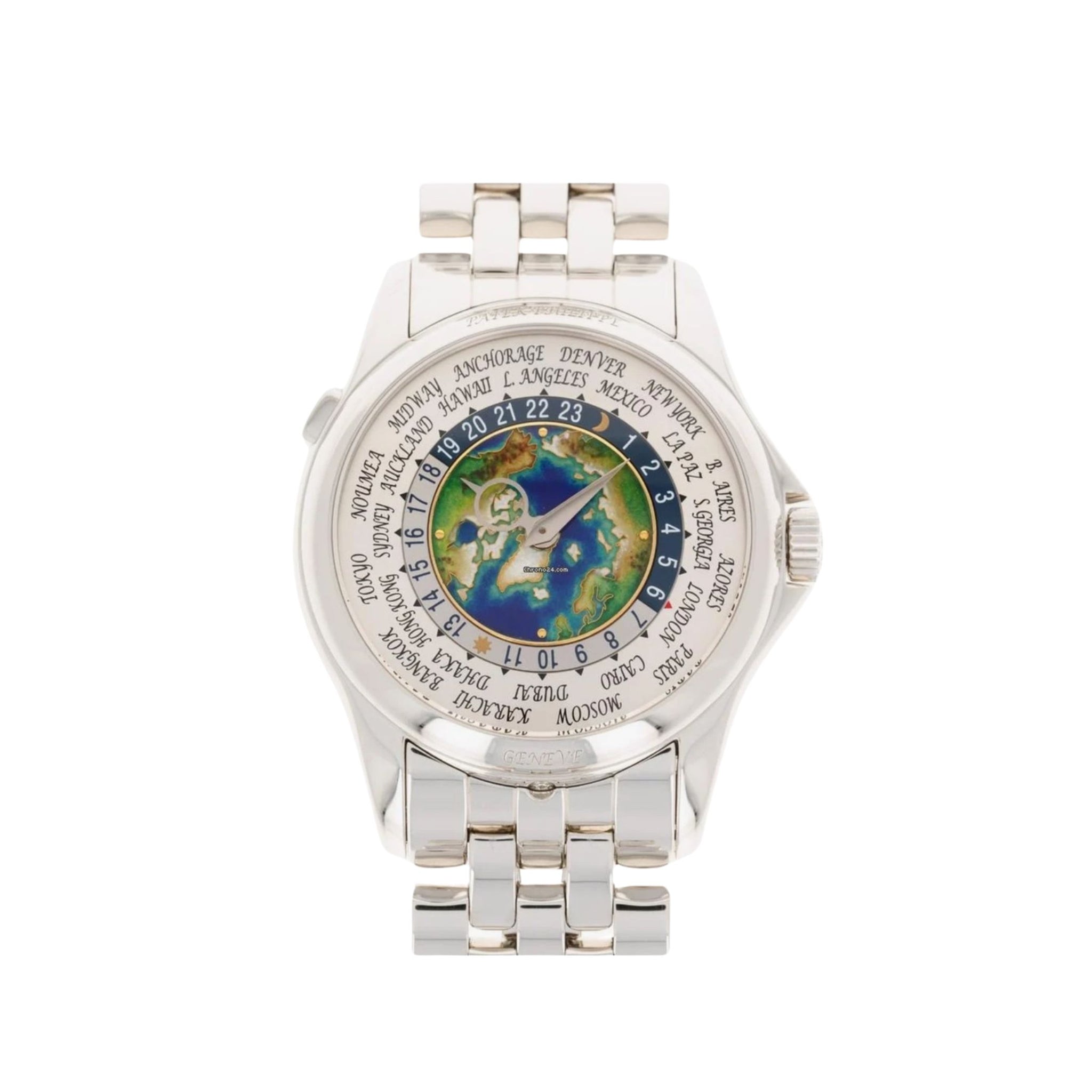 Patek Philippe World Time Reference 5131P-001 Platinum Cloisonne Map Dial