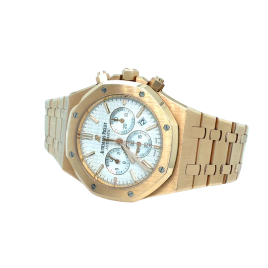 Audemars Piguet Royal Oak Chronograph 26320OR.OO.1220OR.02 Rose Gold Silver Dial