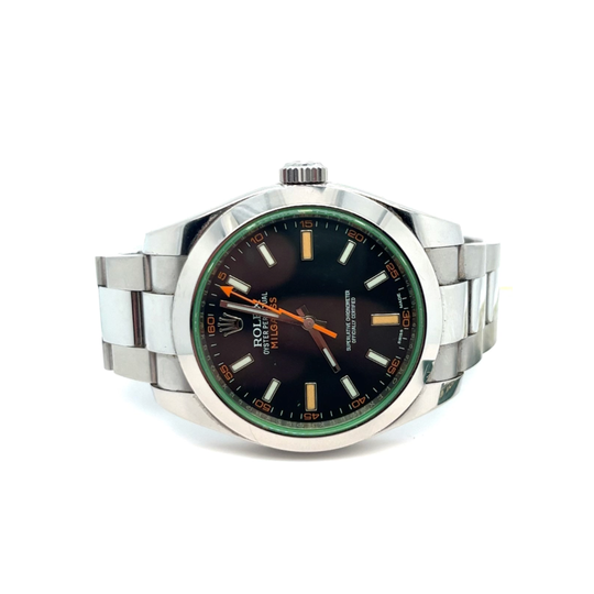 2009 Rolex Milgauss 116400GV Stainless Steel Black Dial