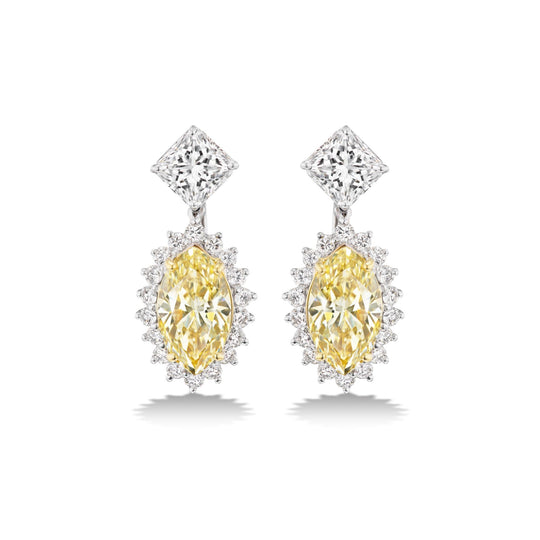 Fancy Yellow Diamond Earrings