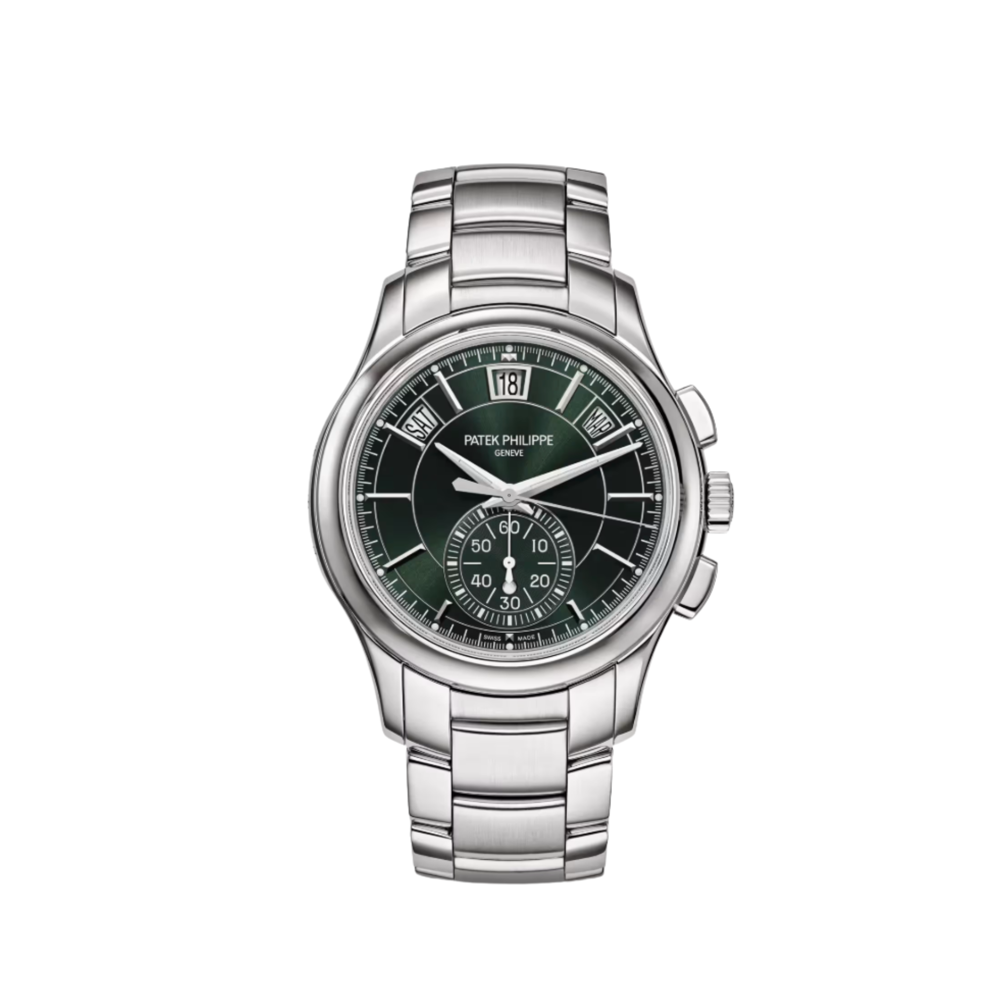 2024 Patek Philippe Complications 5905/1A-001 Annual Calendar Flyback Chronograph Stainless Steel Green Dial