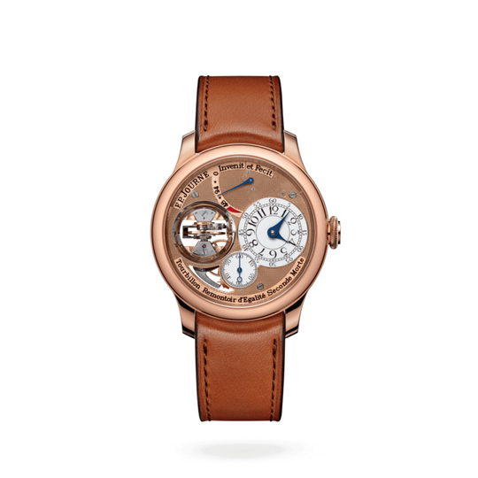 2022 F.P.Journe Tourbillon Souverain Vertical Ref. TV Rose Gold Salmon Dial