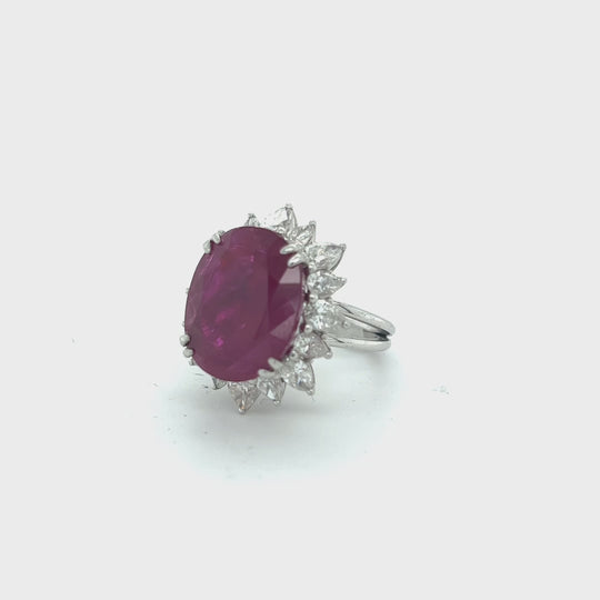 22.50 carat Burmese Ruby Cocktail Ring