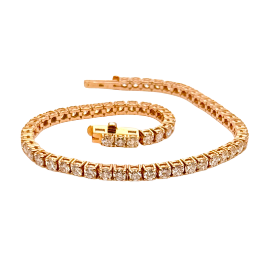 5.52cttw Diamond 14kt Rose Gold Tennis Bracelet