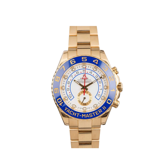 NOS 2021 Rolex Yacht-Master II Reference 116688 Yellow Gold White Dial