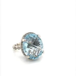 'The Rebecca' Blue Topaz Cocktail Ring