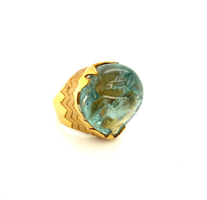 Large Abstract Wave Tulum Cocktail Ring 1