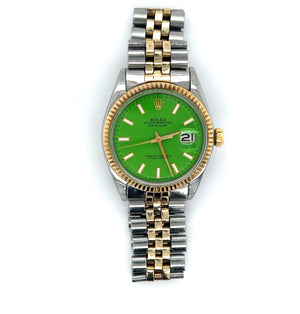 1969 Rolex Datejust 36 Green Two Tone