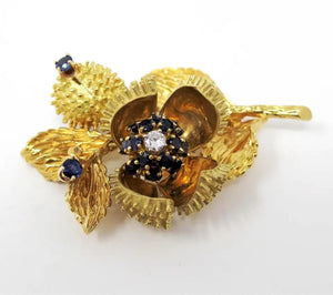 18kt Gold Tiffany Blossoming Flower Pin