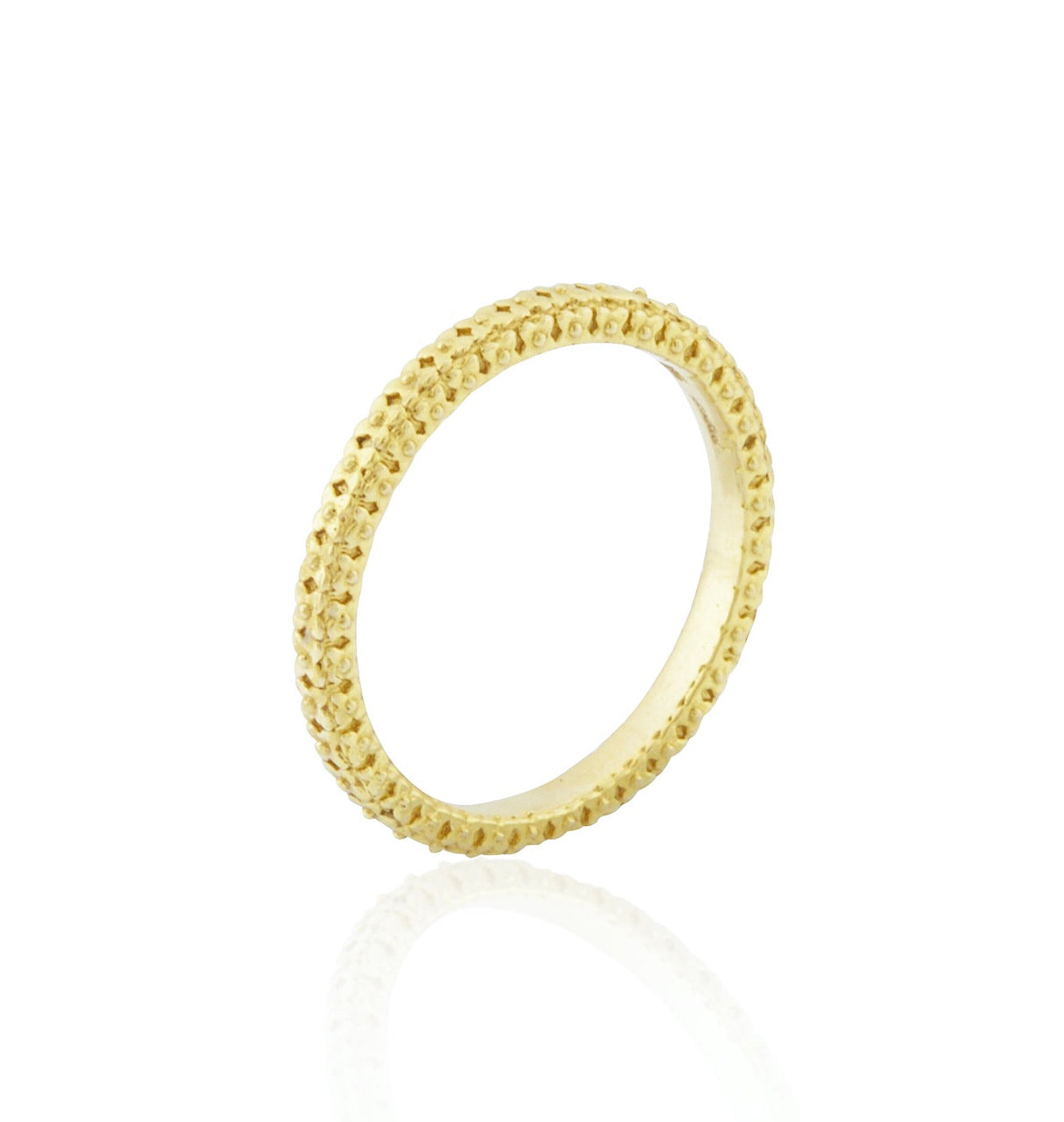18kt Gold Thin 'Butterfly B' Eternity Band