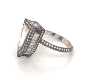 One-of-a-kind Rose-cut Diamond Cocktail Ring 2