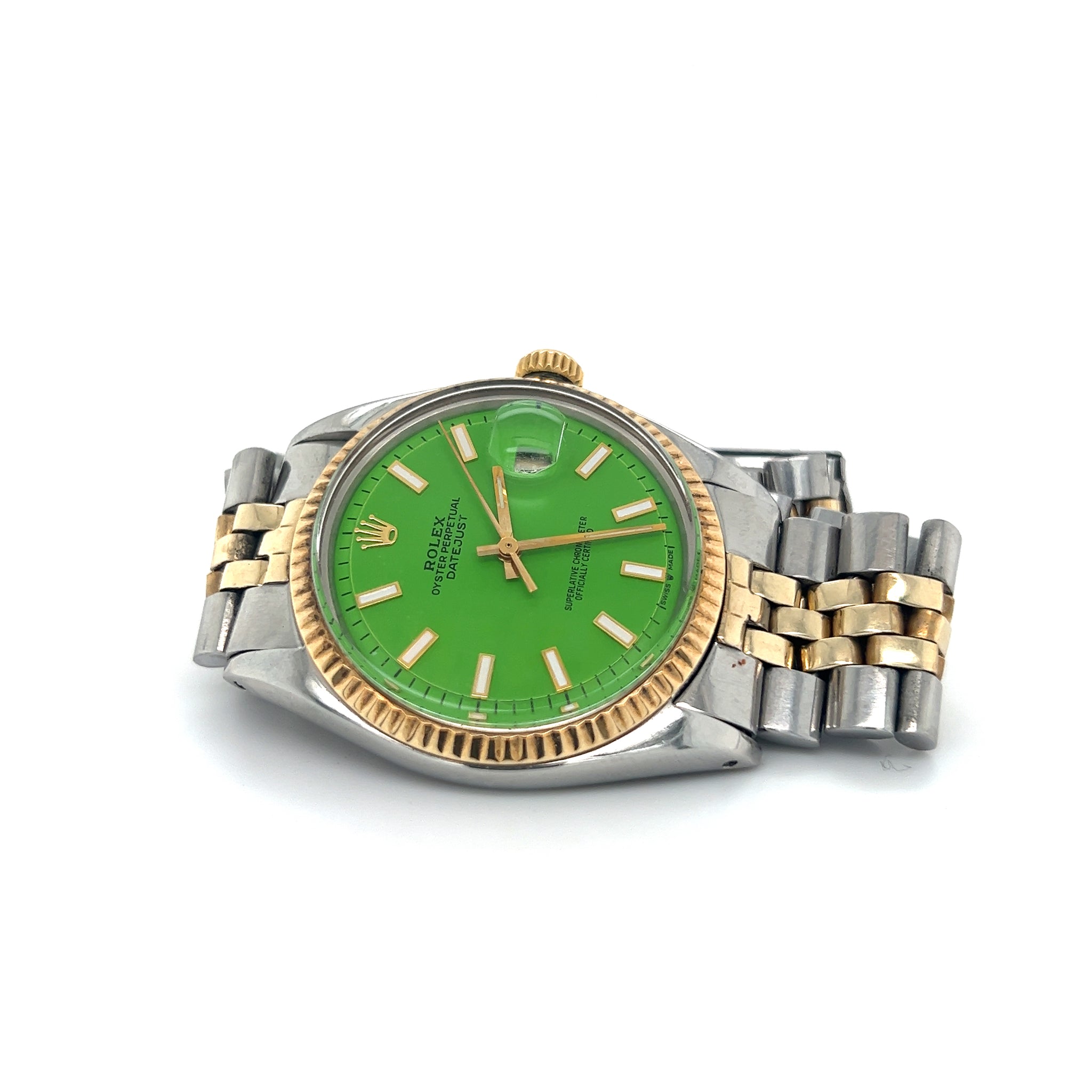 1969 Rolex Datejust 36 Green Two Tone