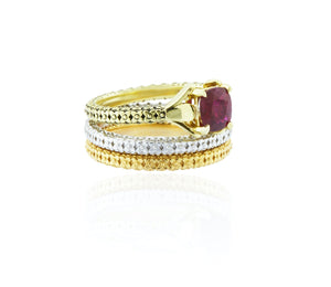 18kt Gold Thin 'Butterfly B' Eternity Band