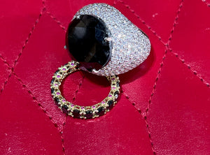 27.4 carat Black Diamond Cocktail Ring