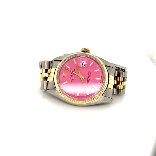 1969 Rolex Datejust 36 Bubble Gum Pink Two Tone