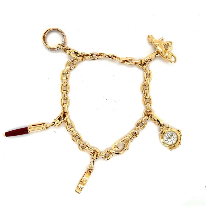 Cartier 18kt Gold Charm Bracelet – Glenn Bradford Fine Jewelry