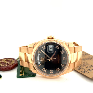 2008 NOS Rolex Day Date 36 18kt Rose