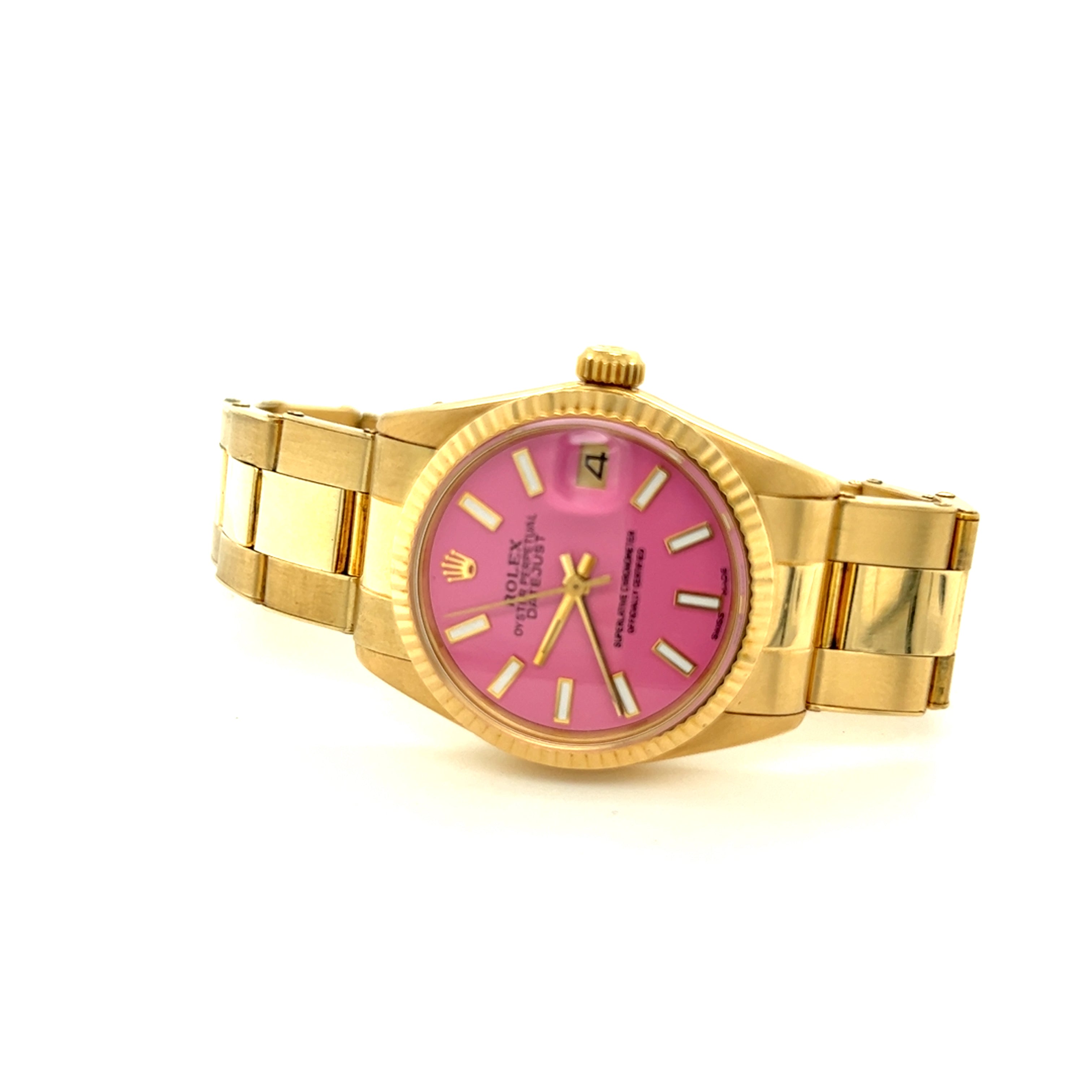 Pink and gold clearance rolex