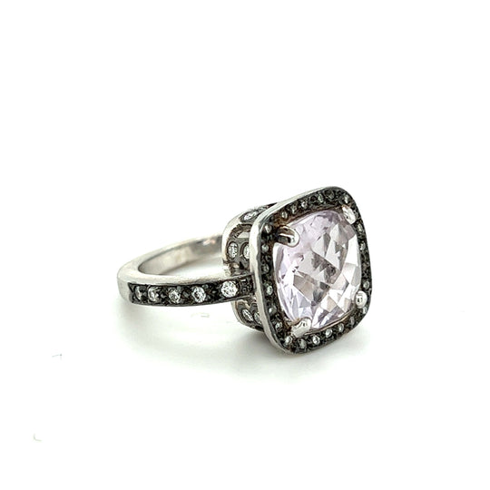 "The Gail" Pink Amethyst + Pavé Diamond