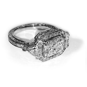 'The Debbie' Bespoke Three Stone Engagement Ring.