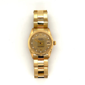 1981 18kt Gold Rolex 31mm Datejust ref 6827 Pink
