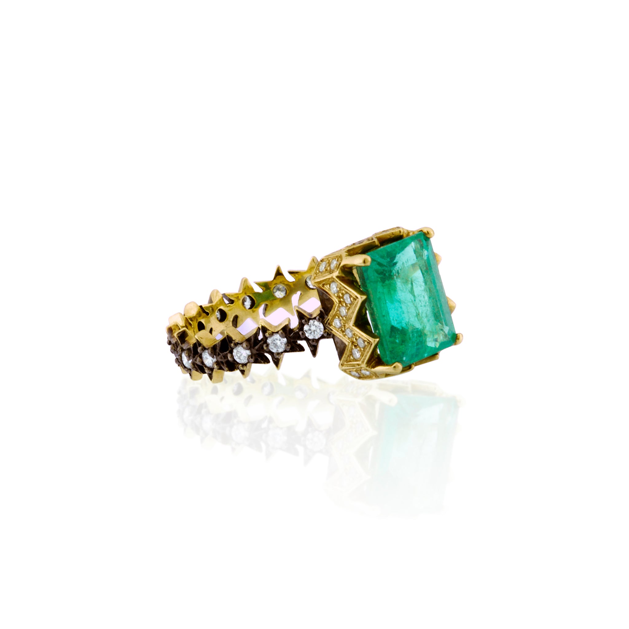 Emerald + Diamond Ring