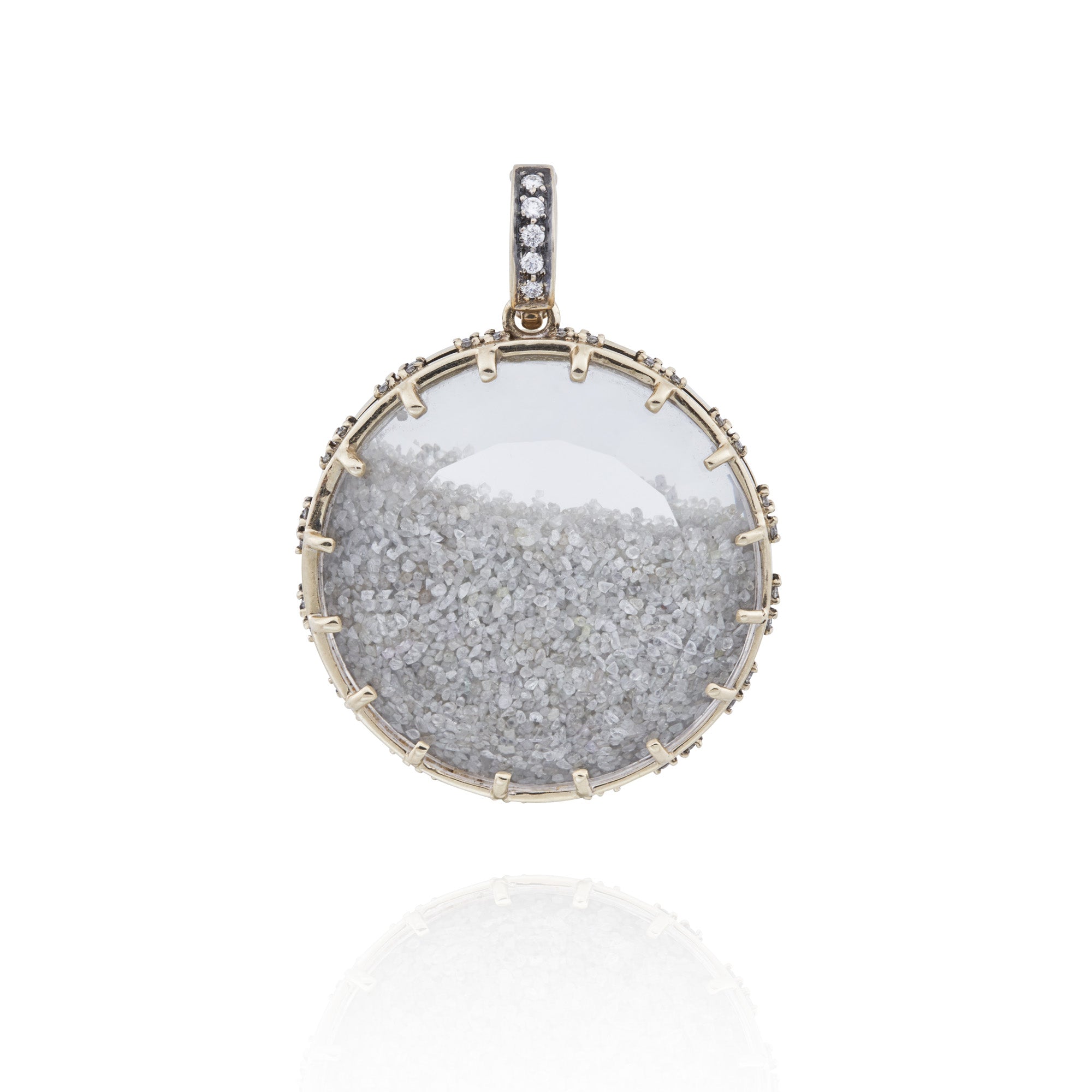 18kt Gold Award-Winning Large ~17.48cttw White Diamond Dust Pendant – Glenn  Bradford Fine Jewelry