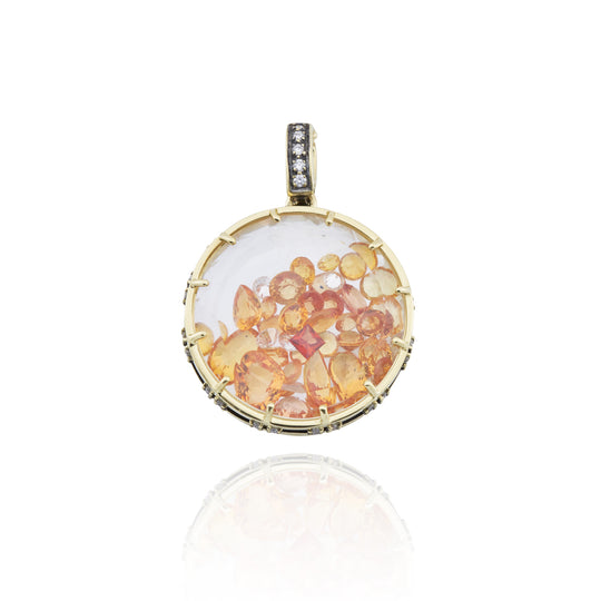 Diamond Dust Charm 1 with Yellow Sapphire + Diamond
