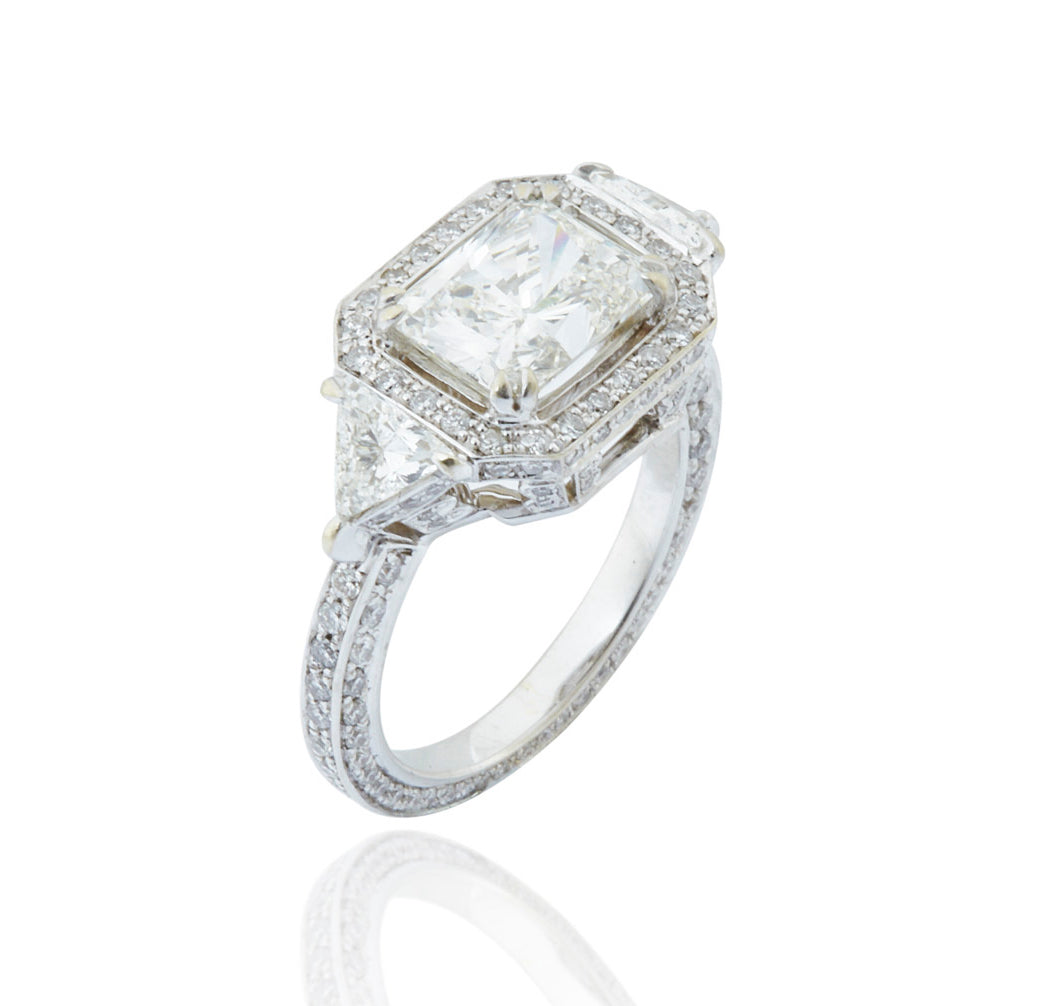 'The Debbie' Bespoke Three Stone Engagement Ring