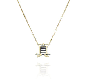 18kt Gold 'Truth' Necklace in Hebrew