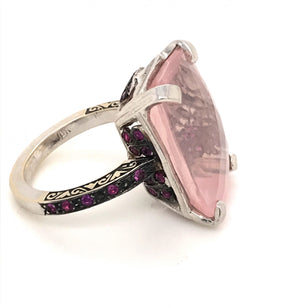 Rose Quartz & Pink Sapphire Cocktail Ring
